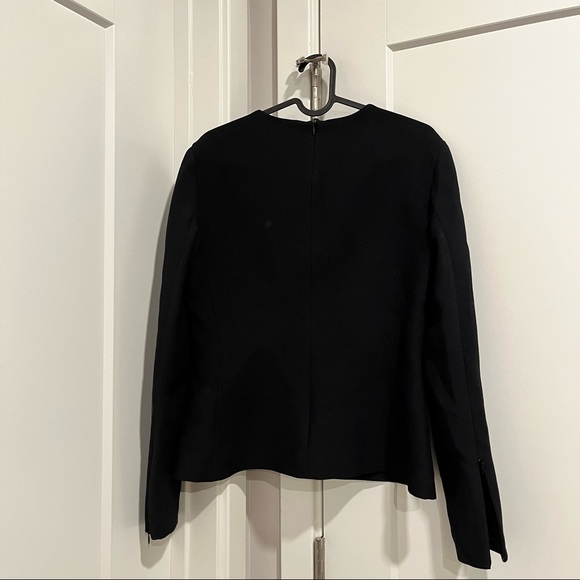 SOLD NWT The Row Leo Wool-Blend Top in dark black size 4 - Picture 4 of 7